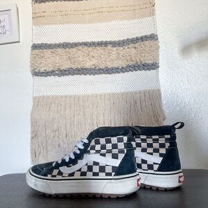 Vans Black and White Checkered Kids Sneakers